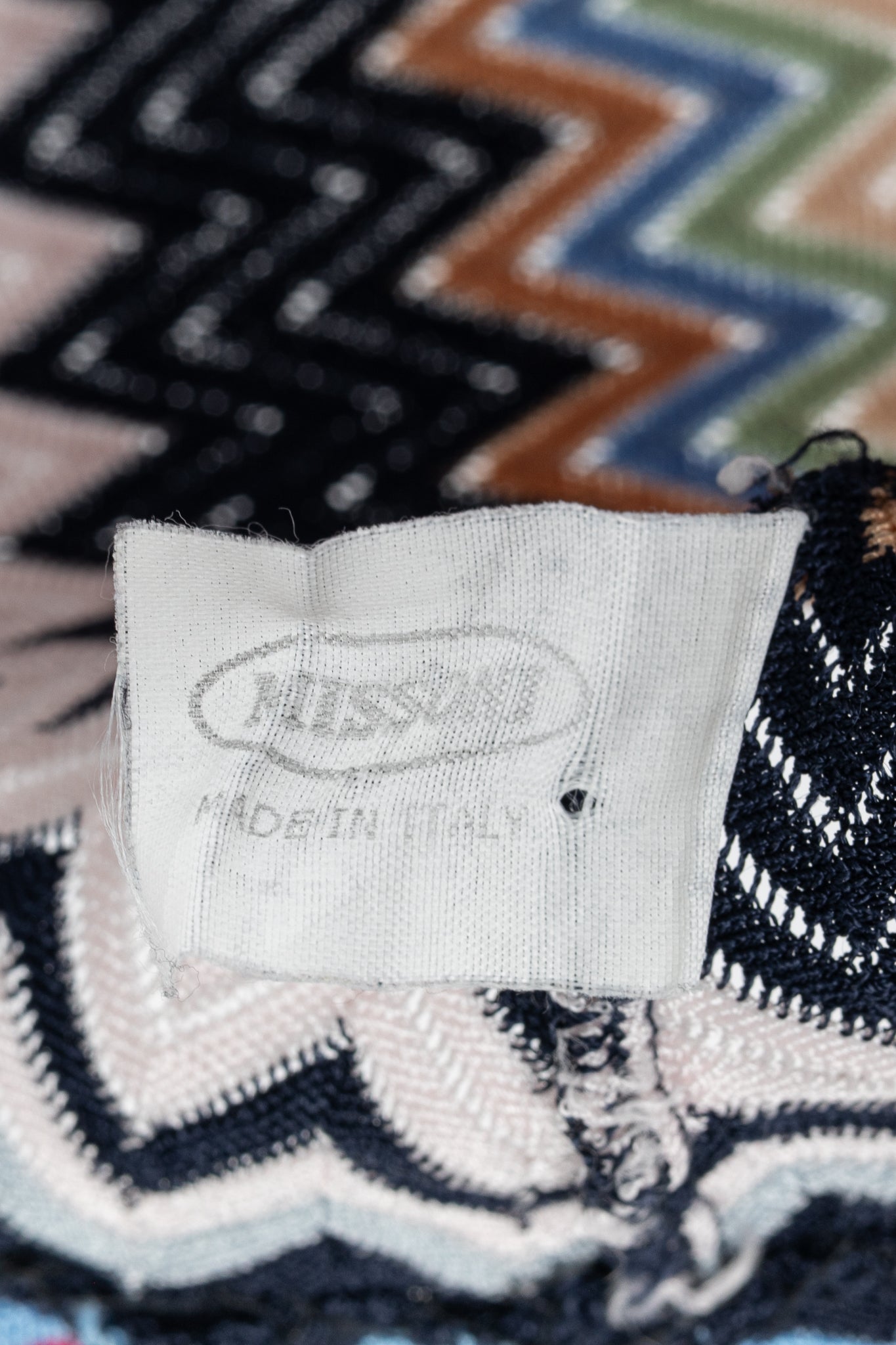 Missoni Pink & Navy Chevron Knit T-Shirt