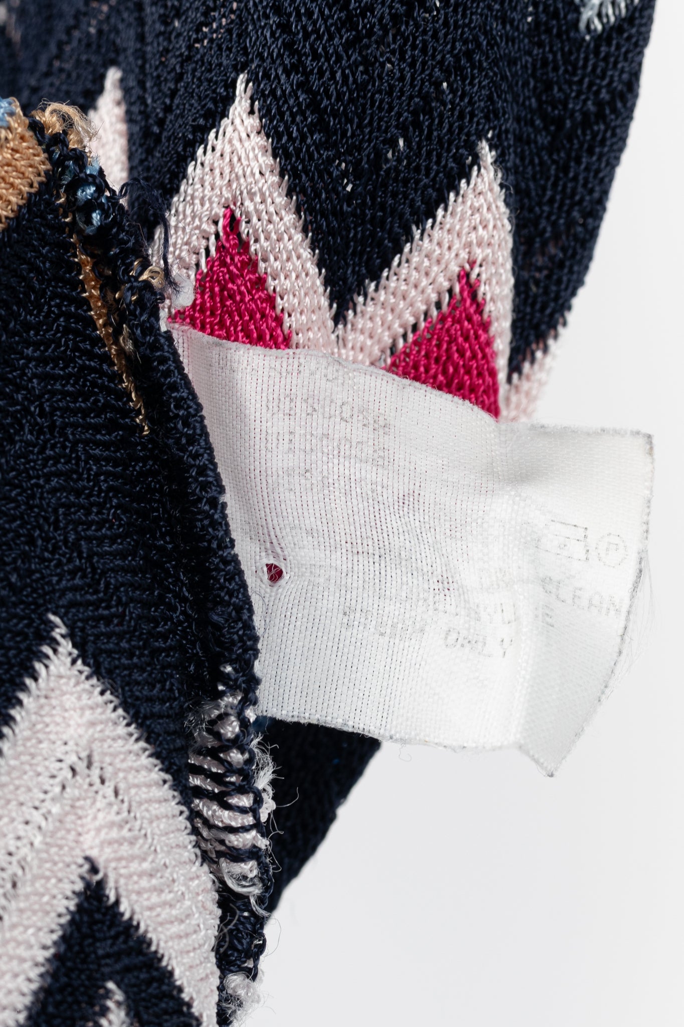 Missoni Pink & Navy Chevron Knit T-Shirt