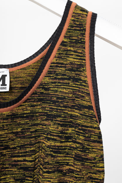 M Missoni Geometric Knit Paneled Cotton-Blend Mini Dress