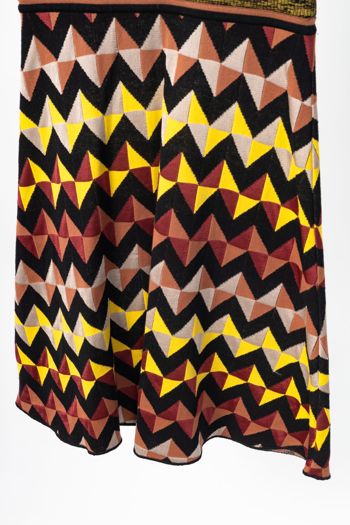 M Missoni Geometric Knit Paneled Cotton-Blend Mini Dress