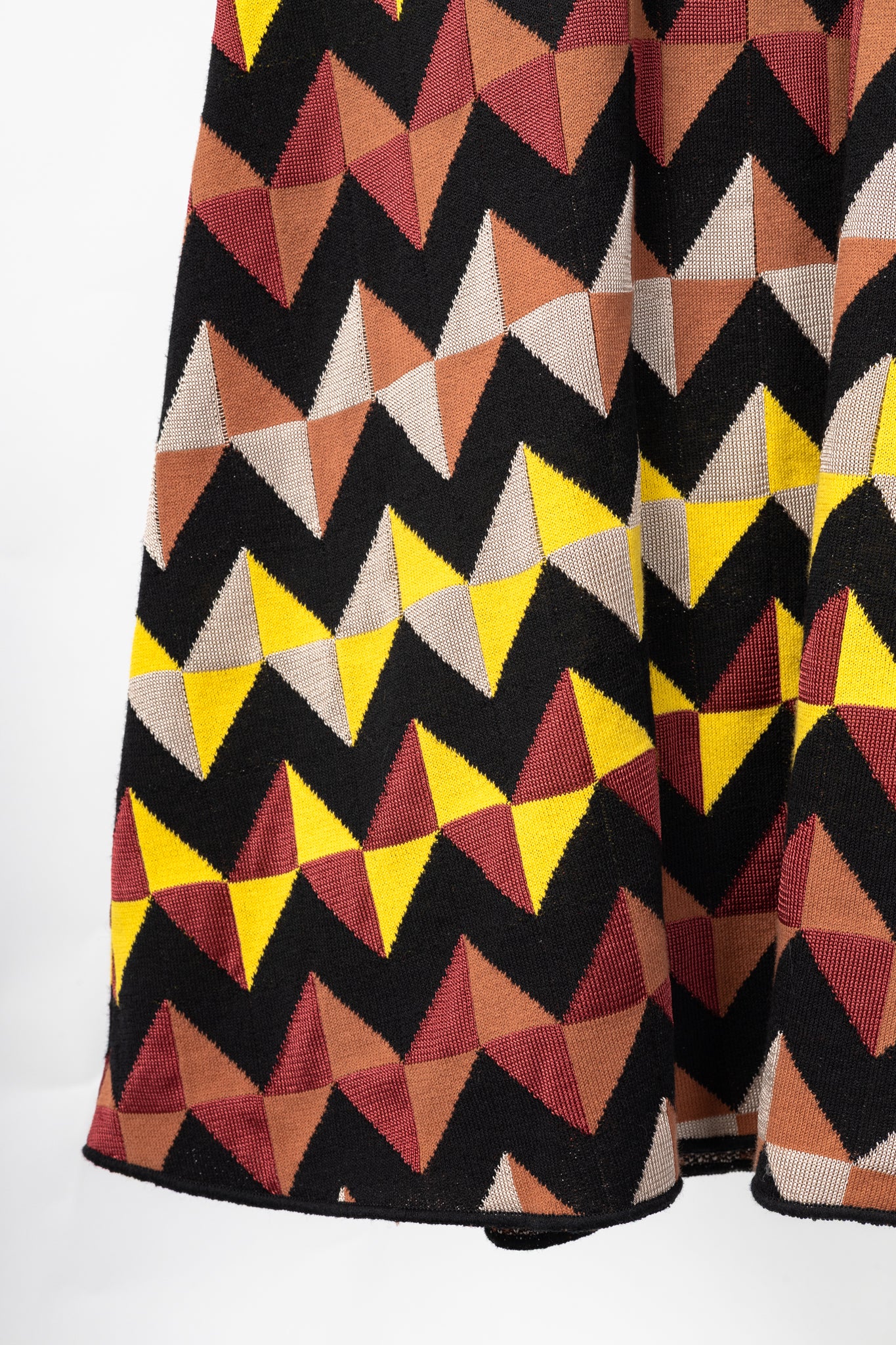M Missoni Geometric Knit Paneled Cotton-Blend Mini Dress