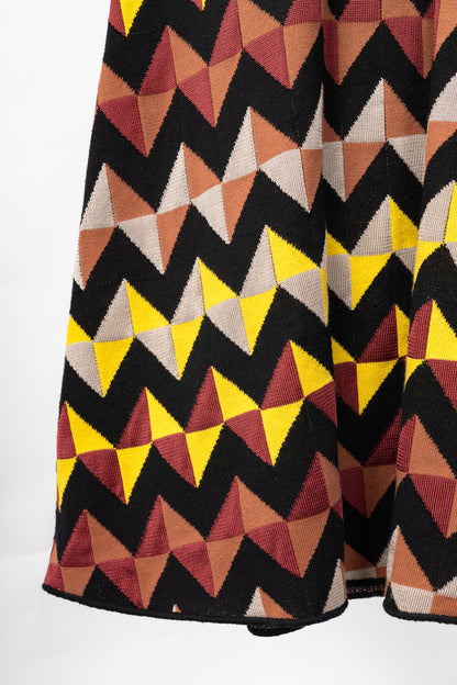M Missoni Geometric Knit Paneled Cotton-Blend Mini Dress