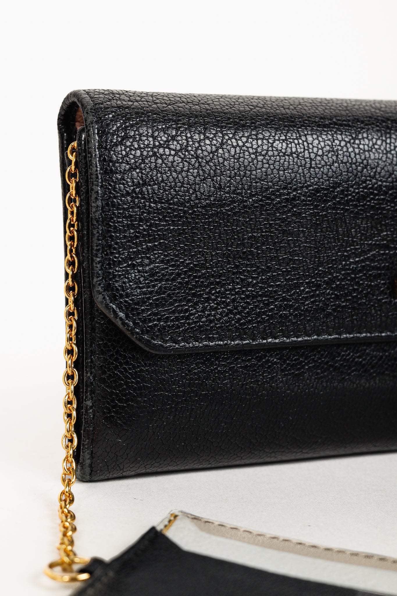 Miu Miu Black Madras Leather Long Wallet