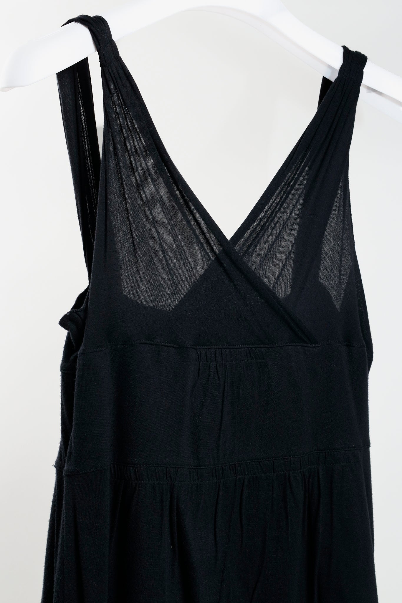 Miu Miu 2006 Black Silk Pleated Tank Dress