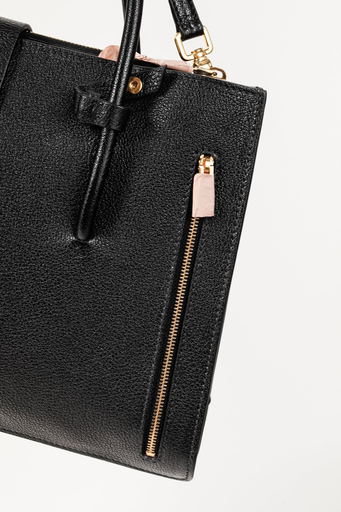 Miu Miu Nero Madras Leather Accordion Tote