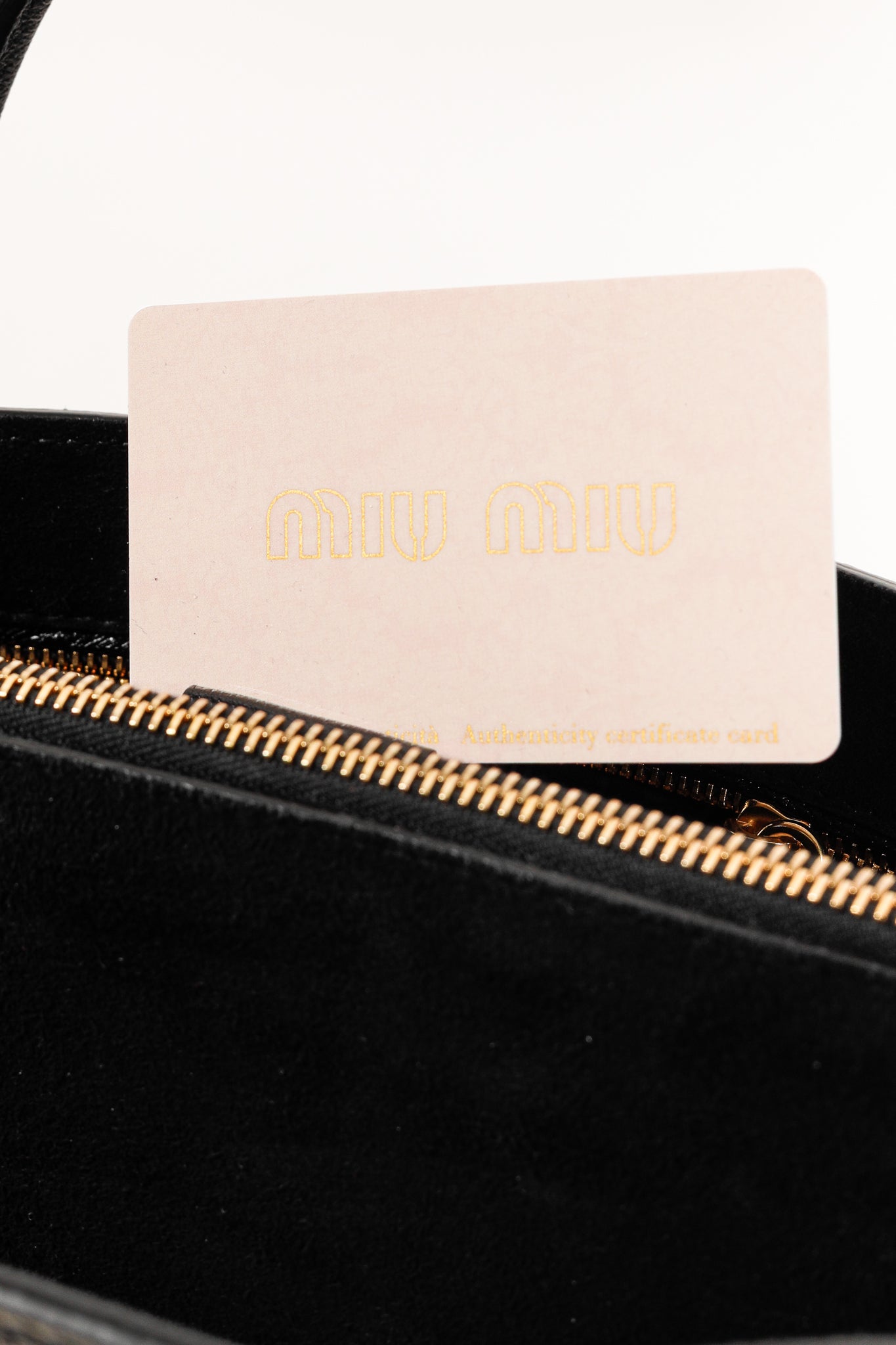 Miu Miu Nero Madras Leather Accordion Tote