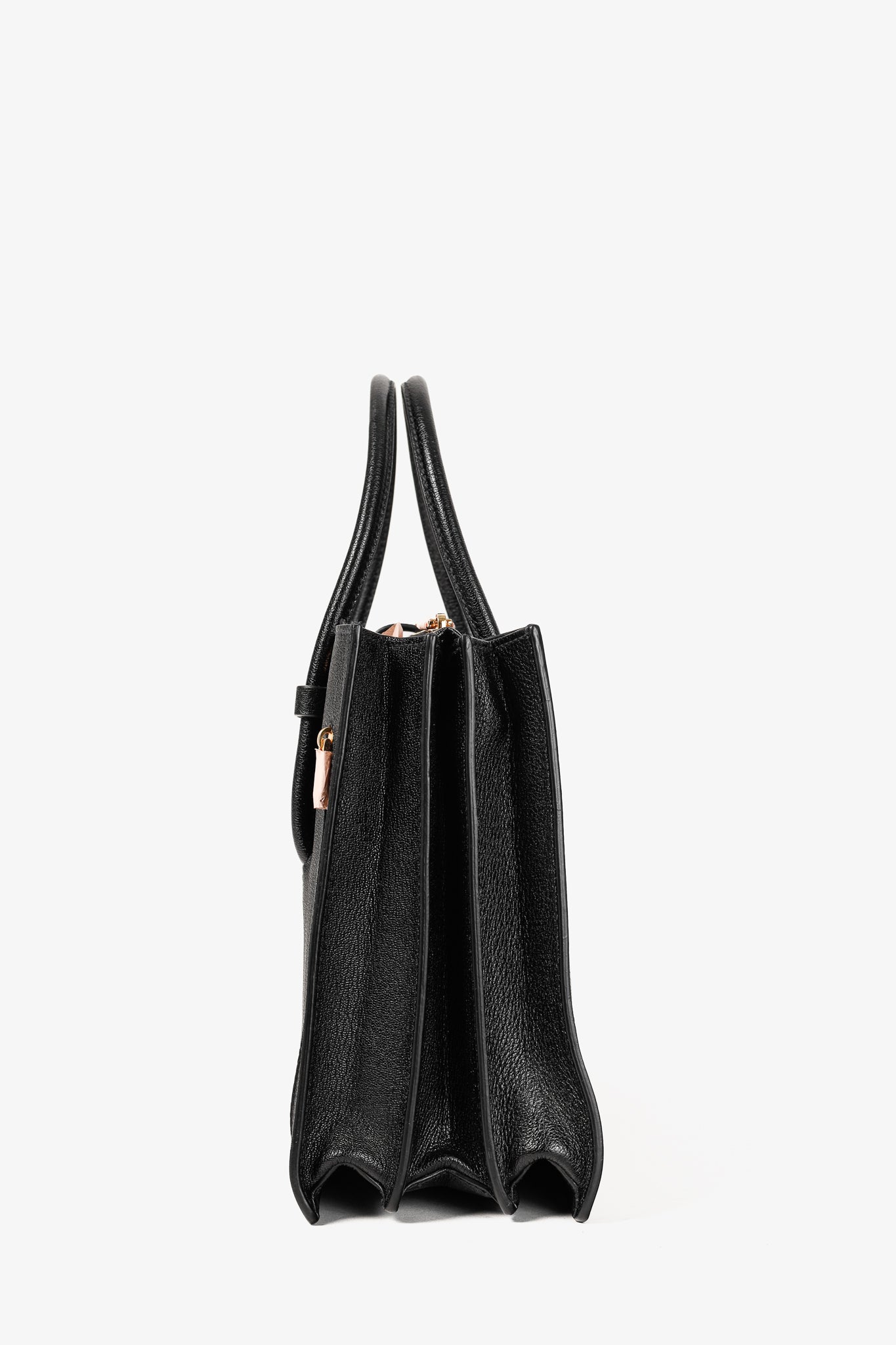Miu Miu Nero Madras Leather Accordion Tote