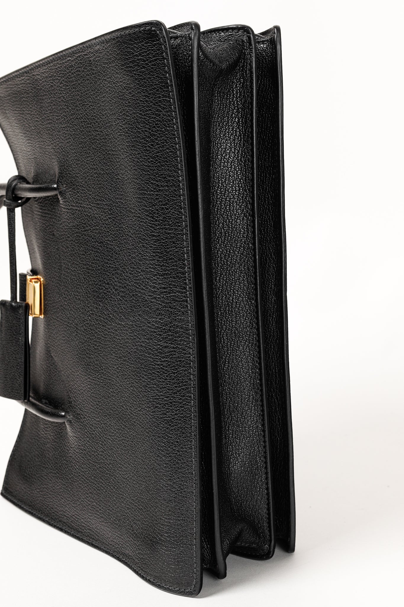 Miu Miu Nero Madras Leather Accordion Tote