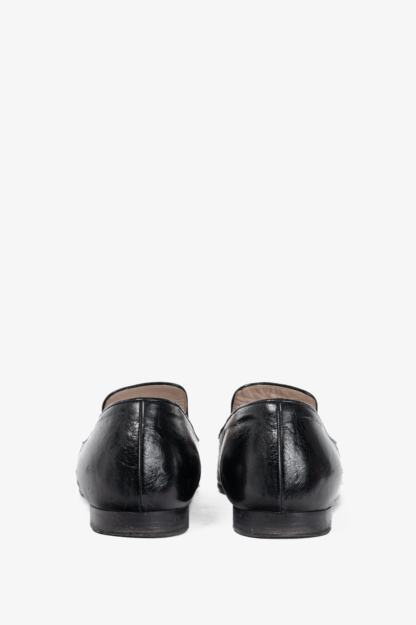 Miu Miu AW13 Black Leather Pointed-Toe Flats
