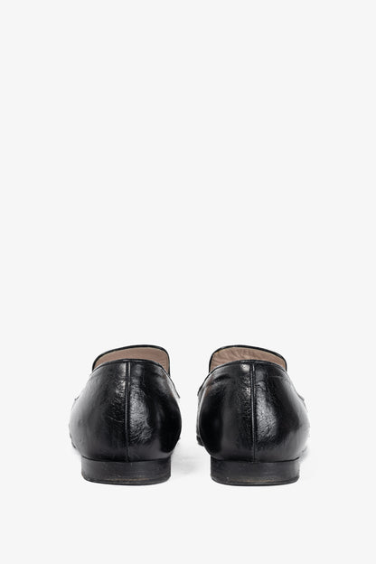 Miu Miu AW13 Black Leather Pointed-Toe Flats