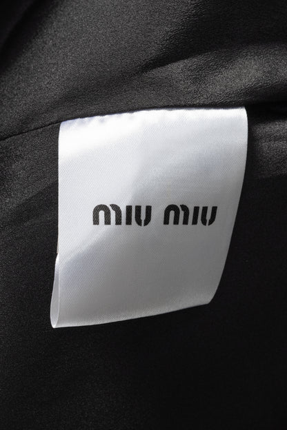 Miu Miu SS15 Runway Giallo Duchesse Mughetto Jacquard Satin Jacket
