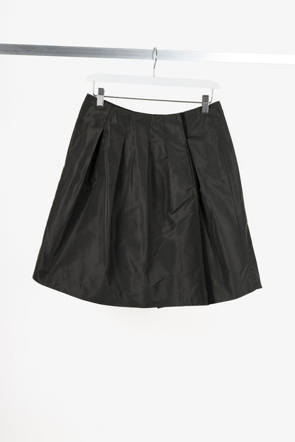 Miu Miu Green Nylon Pleated Skirt