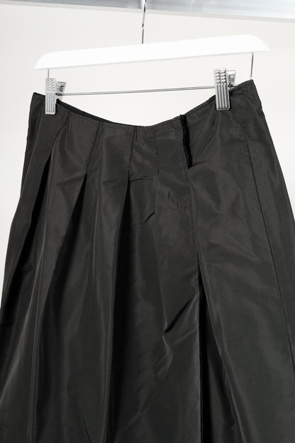 Miu Miu Green Nylon Pleated Skirt