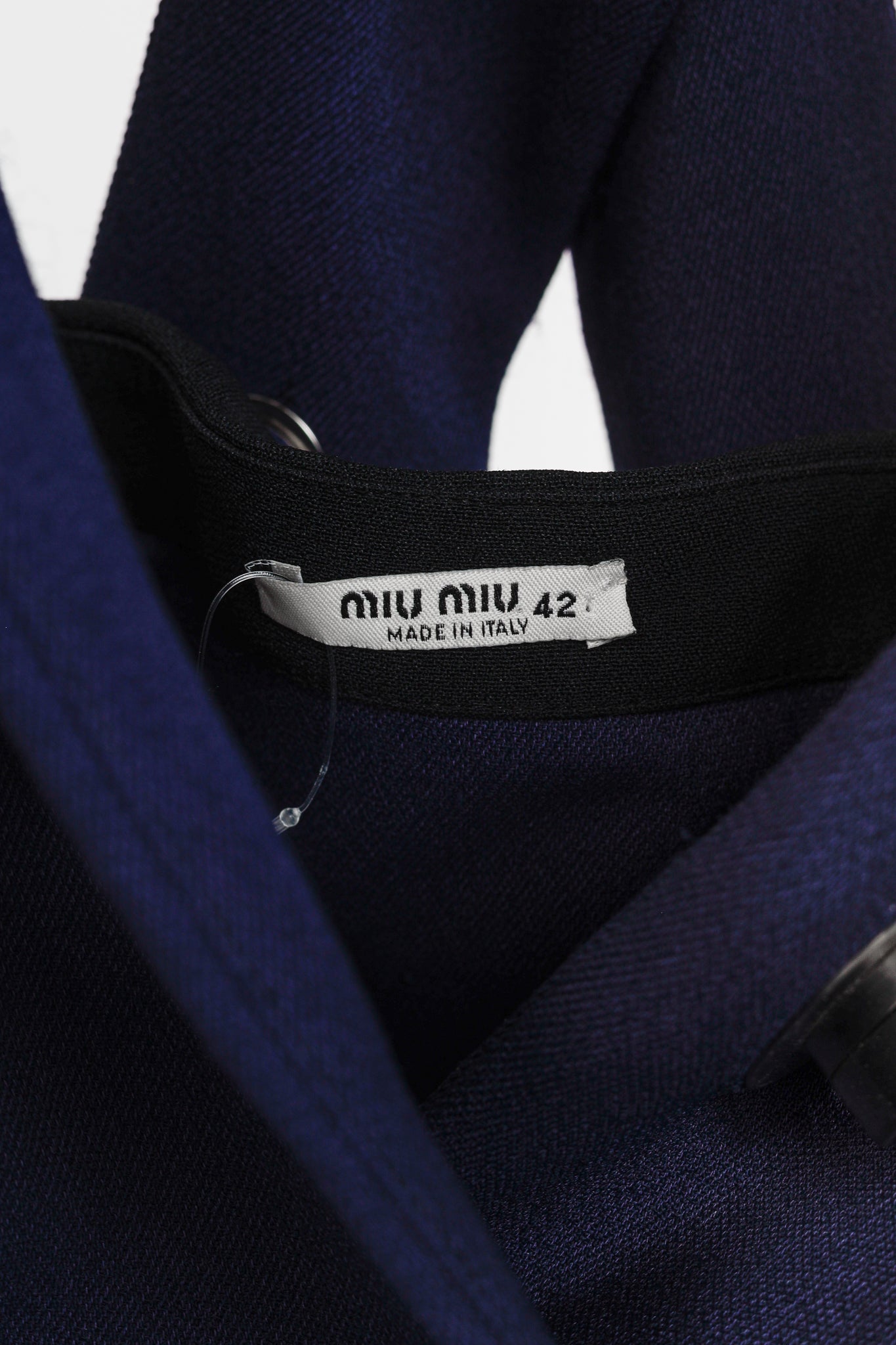 Miu Miu Cruise 2010 Navy Viscose Crepe Crytal-Toggle Mini Dress