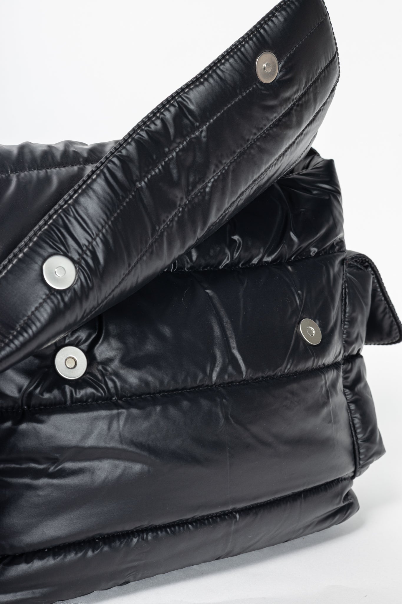 Moncler Mommy Black Quilted-Nylon "Tote" Bag