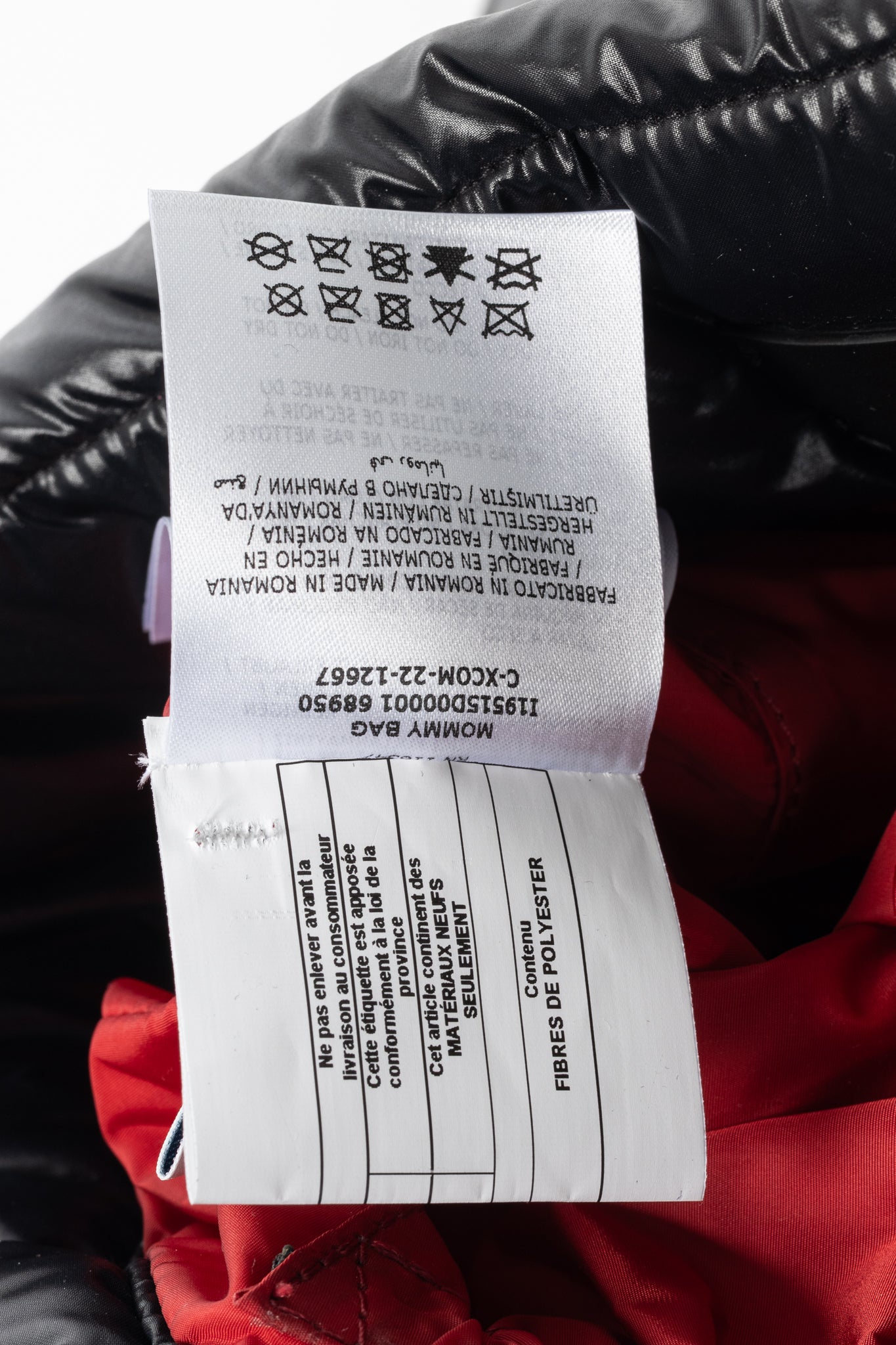Moncler Mommy Black Quilted-Nylon "Tote" Bag