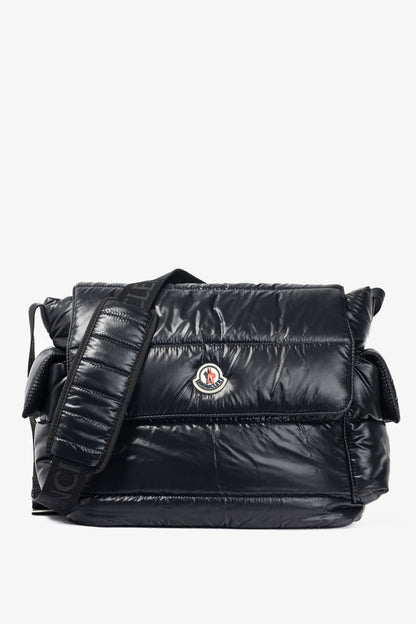 Moncler Mommy Black Quilted-Nylon "Tote" Bag