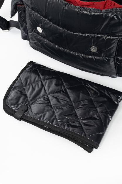 Moncler Mommy Black Quilted-Nylon "Tote" Bag