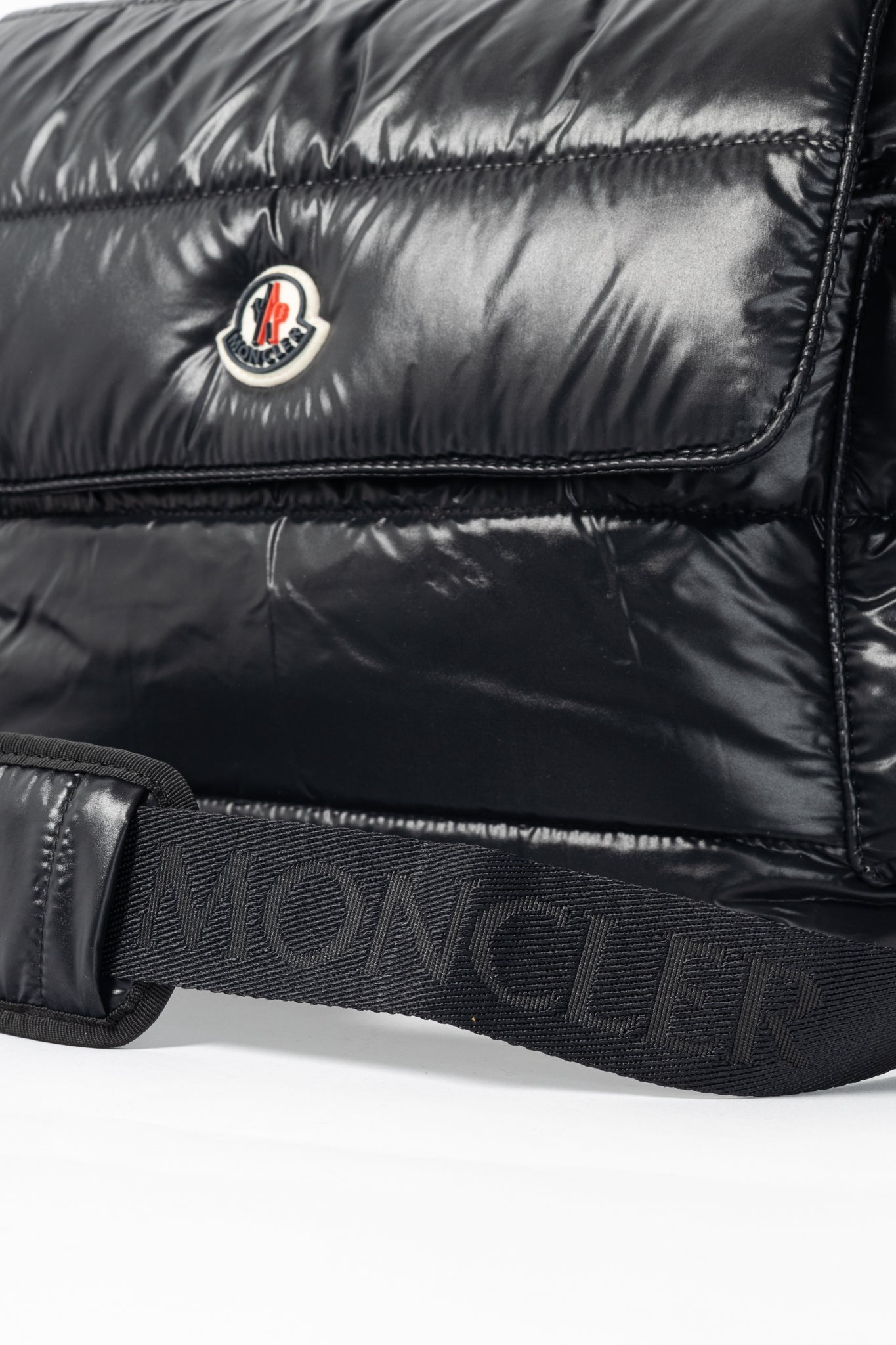 Moncler Mommy Black Quilted-Nylon "Tote" Bag