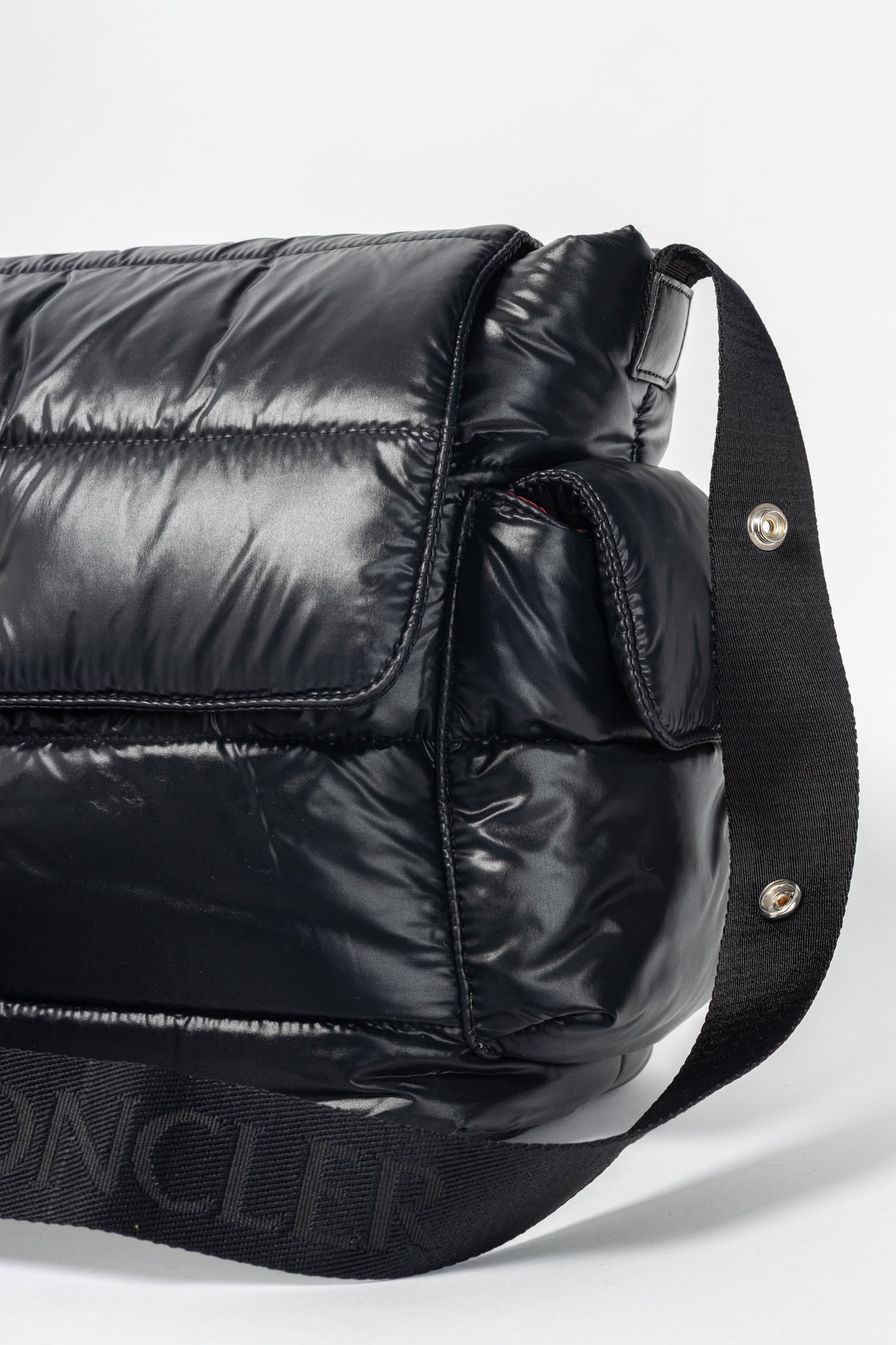 Moncler Mommy Black Quilted-Nylon "Tote" Bag