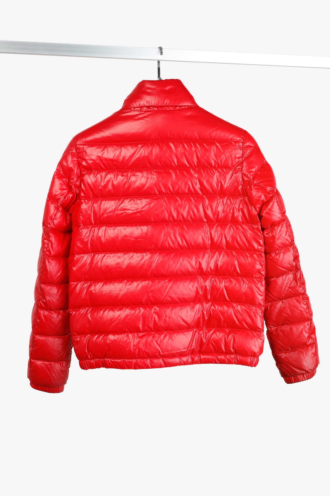 Moncler Petichet Red Stripe Bomber Down-Fill Puffer Jacket