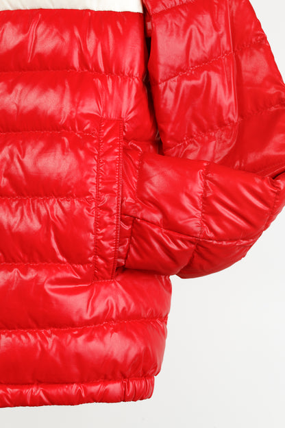 Moncler Petichet Red Stripe Bomber Down-Fill Puffer Jacket