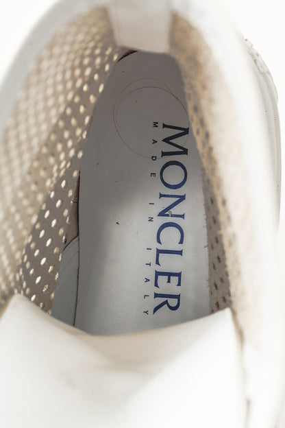 Moncler Carinne Beige Perforated Leather Lace-Up Boots