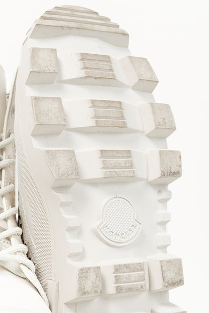 Moncler Carinne Beige Perforated Leather Lace-Up Boots