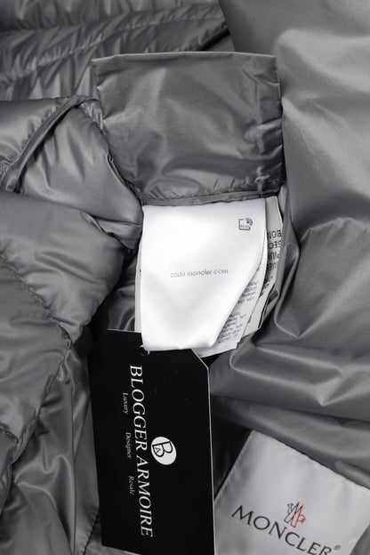 Moncler Longue Saison Bogue Grey Nylon Puffer Coat