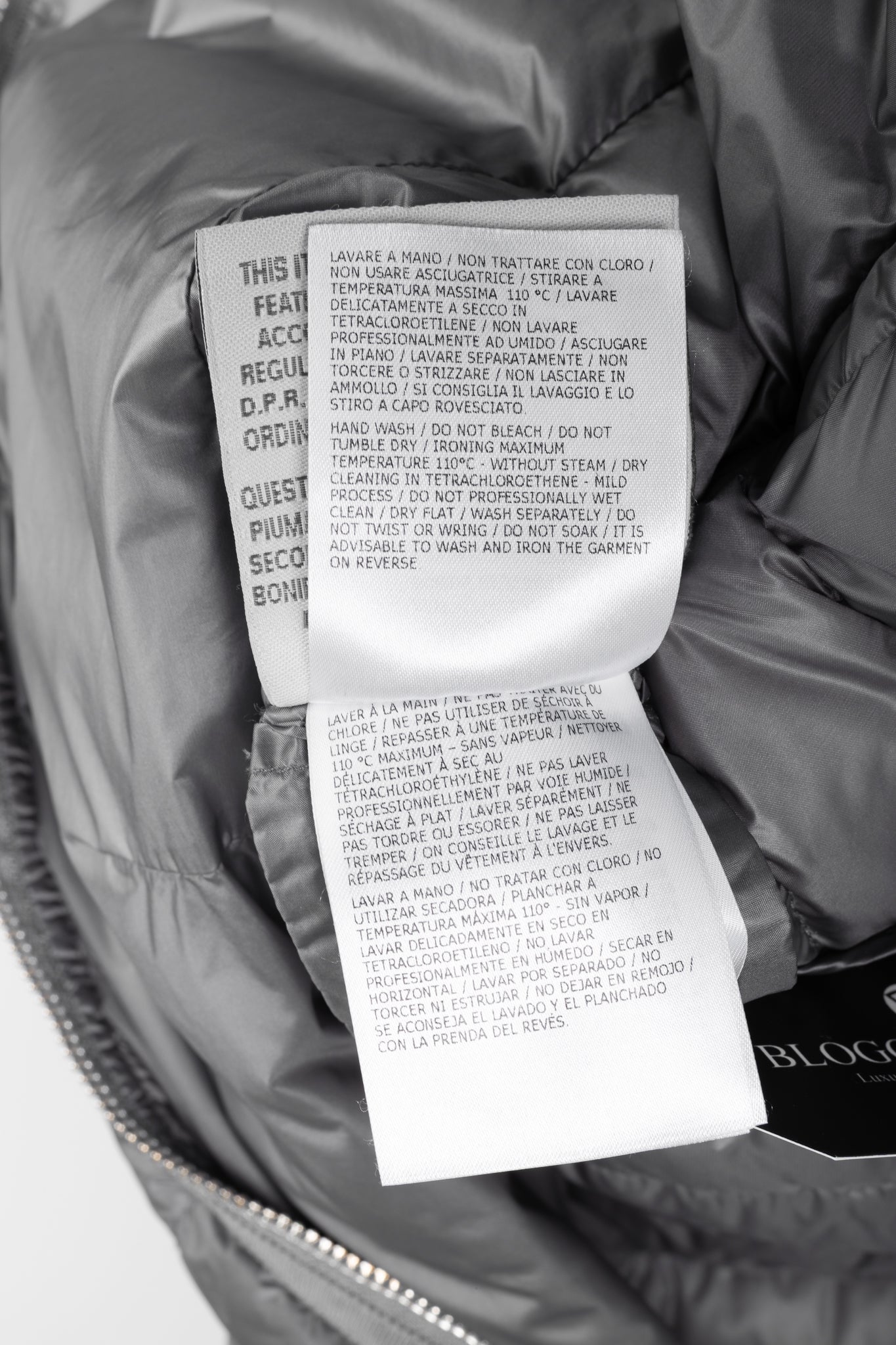 Moncler Longue Saison Bogue Grey Nylon Puffer Coat
