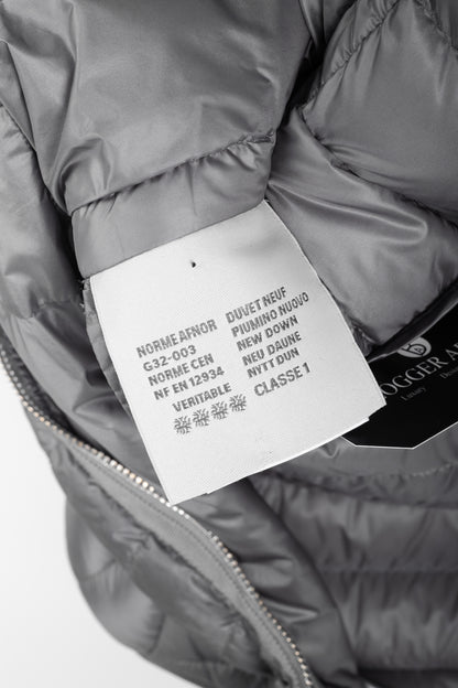 Moncler Longue Saison Bogue Grey Nylon Puffer Coat