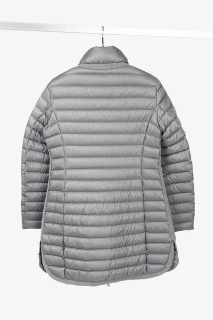 Moncler Longue Saison Bogue Grey Nylon Puffer Coat