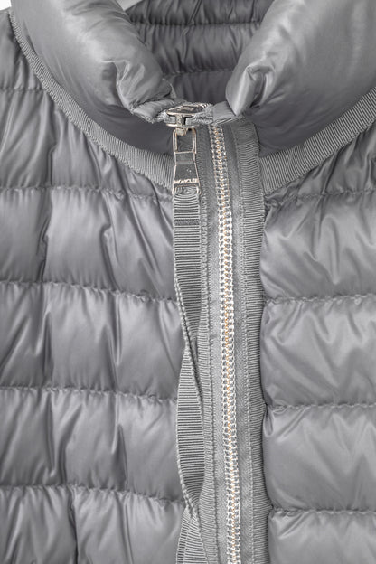 Moncler Longue Saison Bogue Grey Nylon Puffer Coat