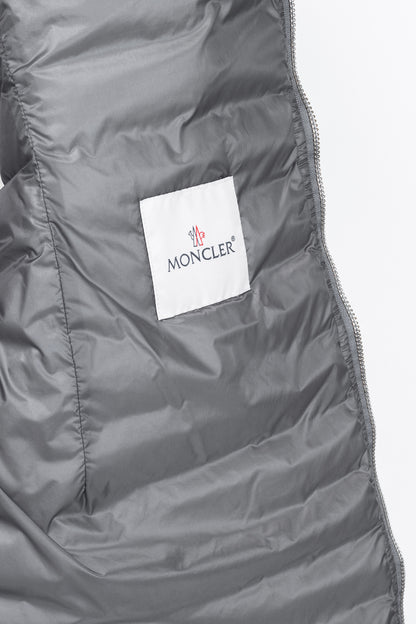 Moncler Longue Saison Bogue Grey Nylon Puffer Coat