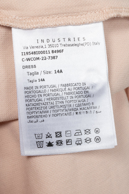 Moncler Pink Cotton-Pique Ruffle-Hem Polo Dress