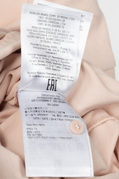 Moncler Pink Cotton-Pique Ruffle-Hem Polo Dress