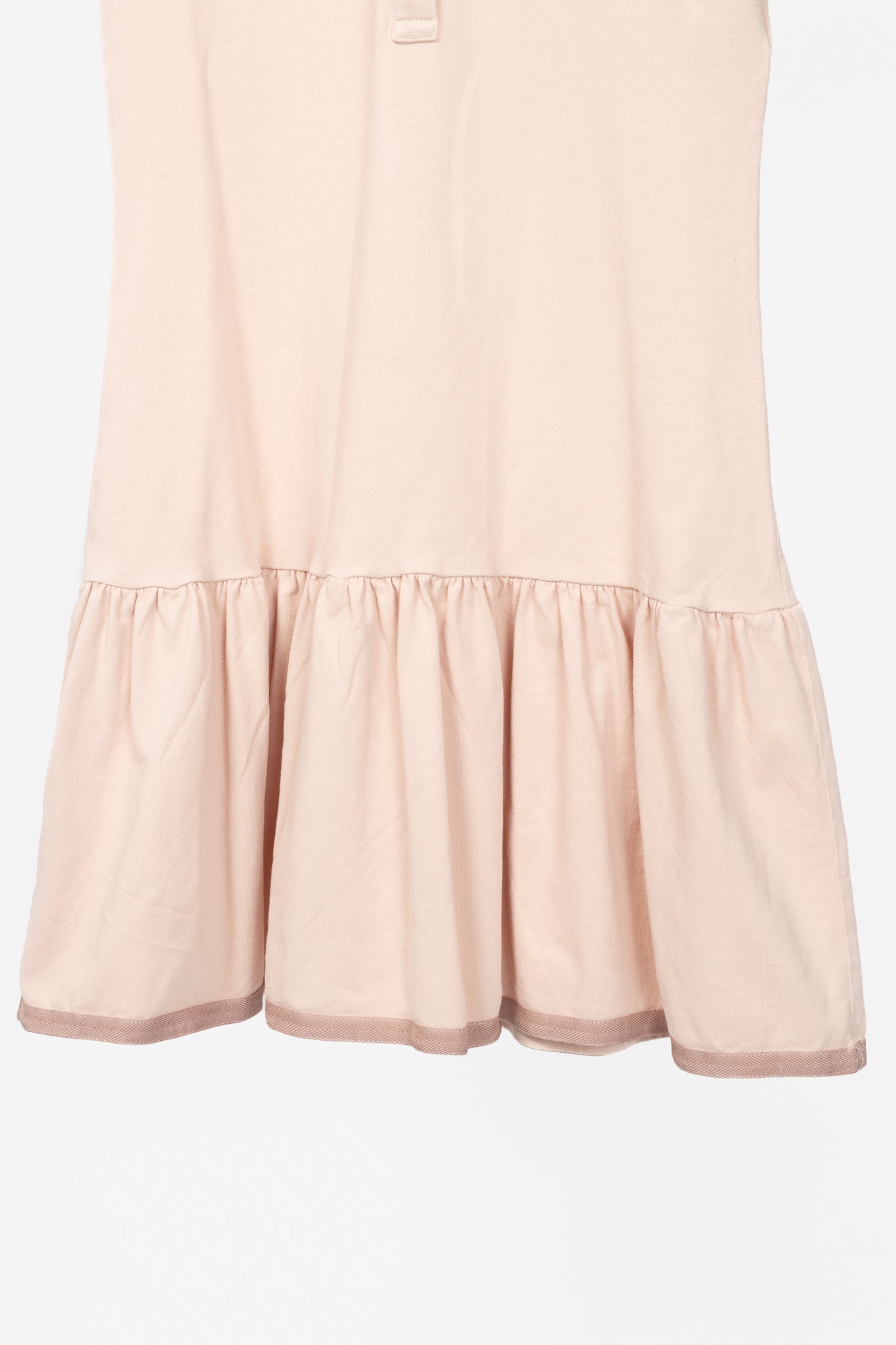 Moncler Pink Cotton-Pique Ruffle-Hem Polo Dress