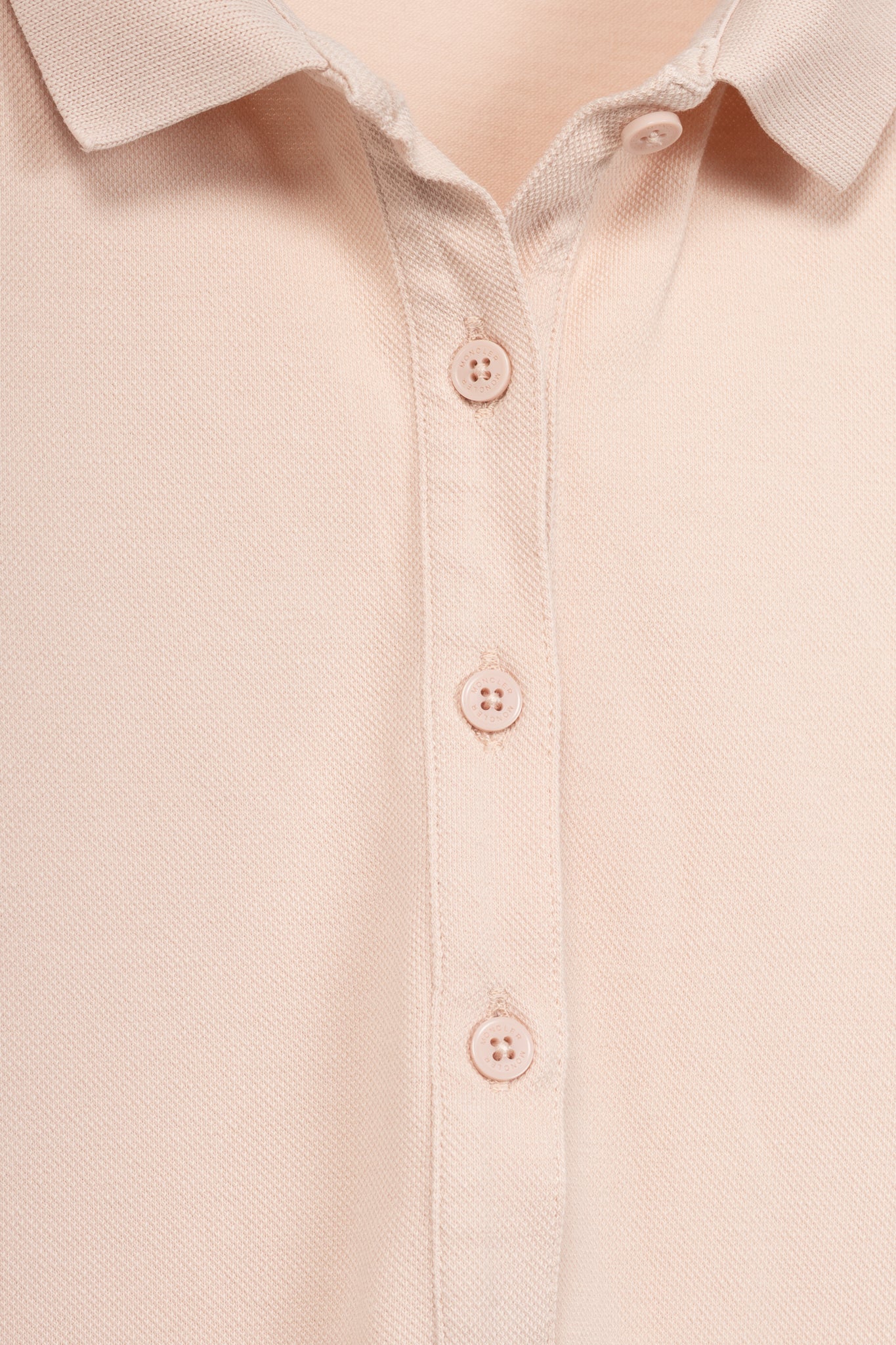 Moncler Pink Cotton-Pique Ruffle-Hem Polo Dress