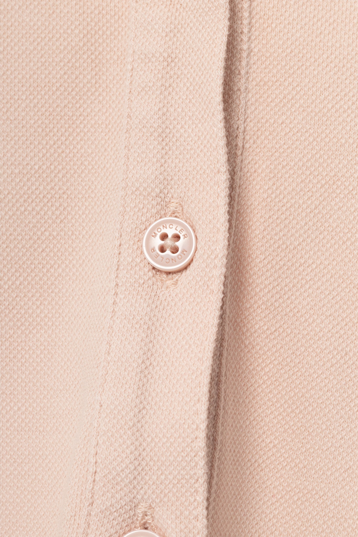 Moncler Pink Cotton-Pique Ruffle-Hem Polo Dress