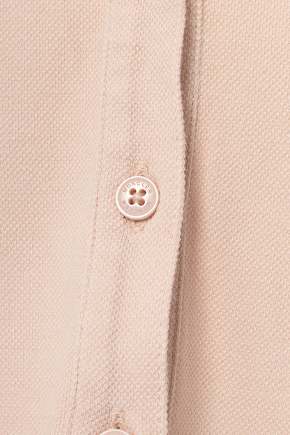 Moncler Pink Cotton-Pique Ruffle-Hem Polo Dress