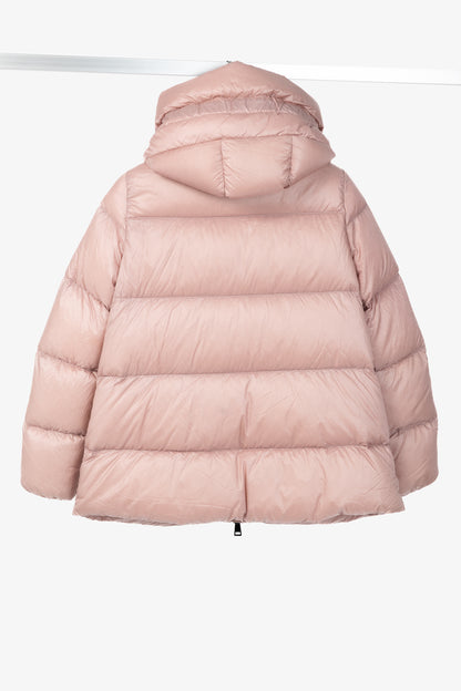 Moncler Serin Pink Quilted Hooded Down Jacket