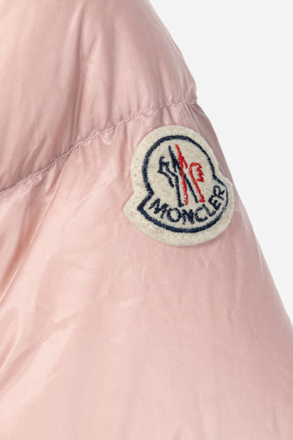 Moncler Serin Pink Quilted Hooded Down Jacket