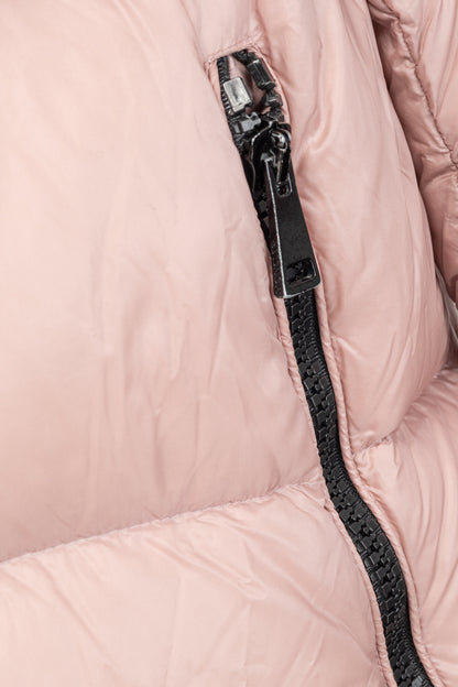 Moncler Serin Pink Quilted Hooded Down Jacket