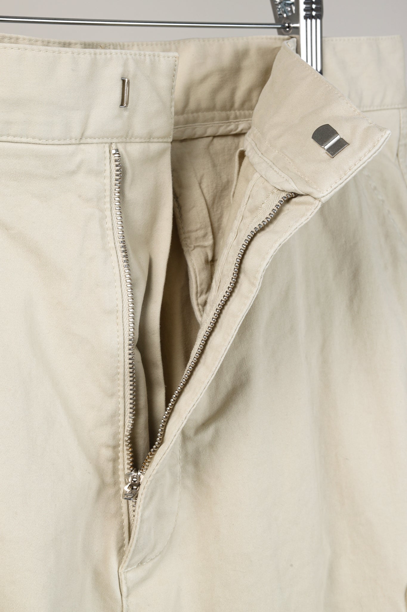 Moncler Light Beige Wide-Leg Stretch-Cotton Cargo Trousers