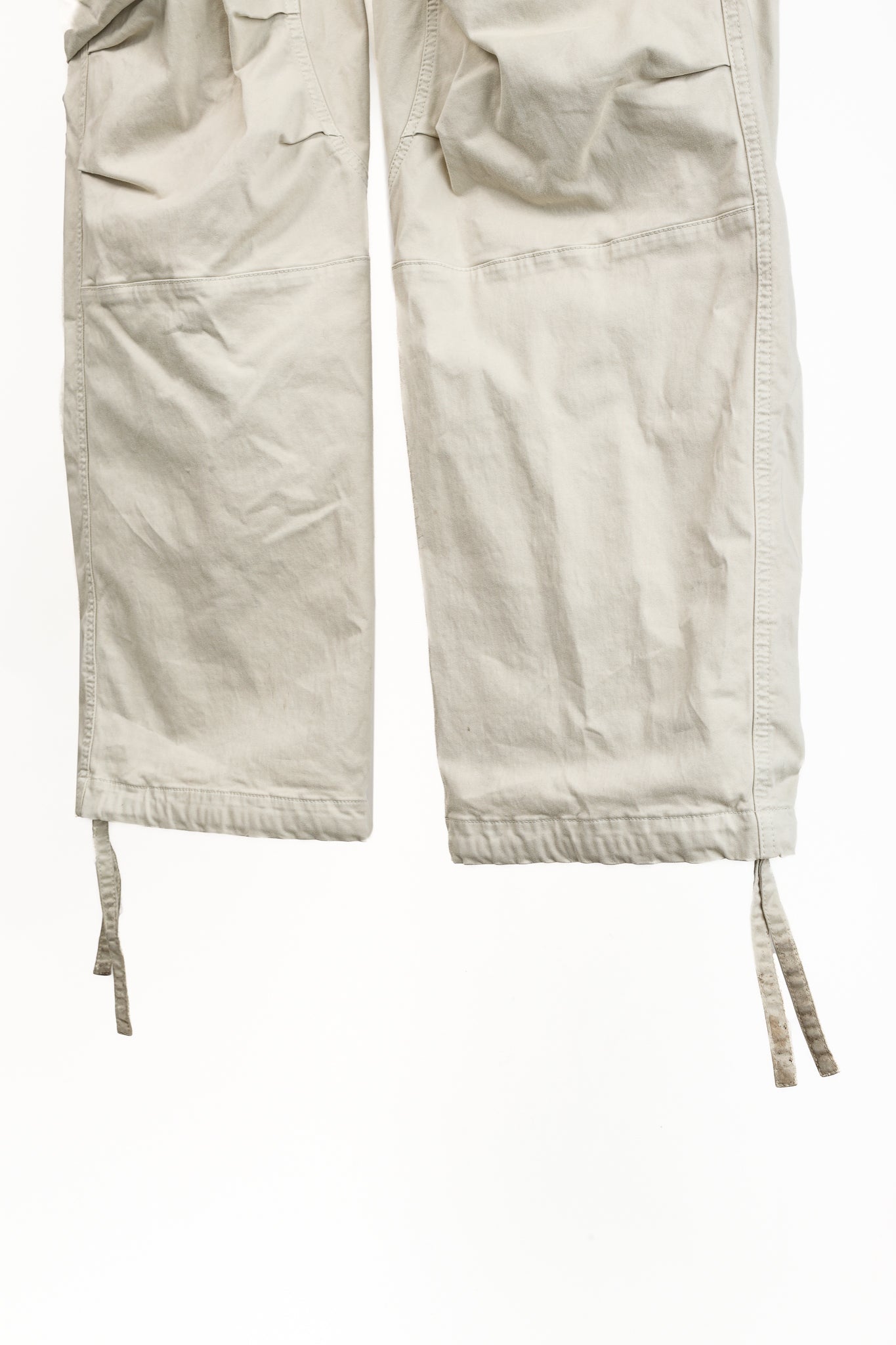 Moncler Light Beige Wide-Leg Stretch-Cotton Cargo Trousers