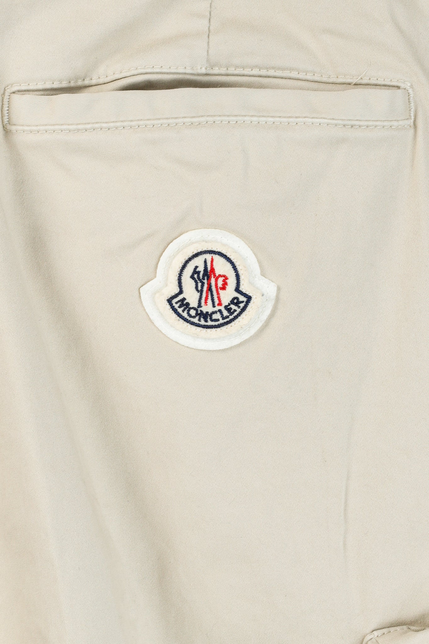 Moncler Light Beige Wide-Leg Stretch-Cotton Cargo Trousers