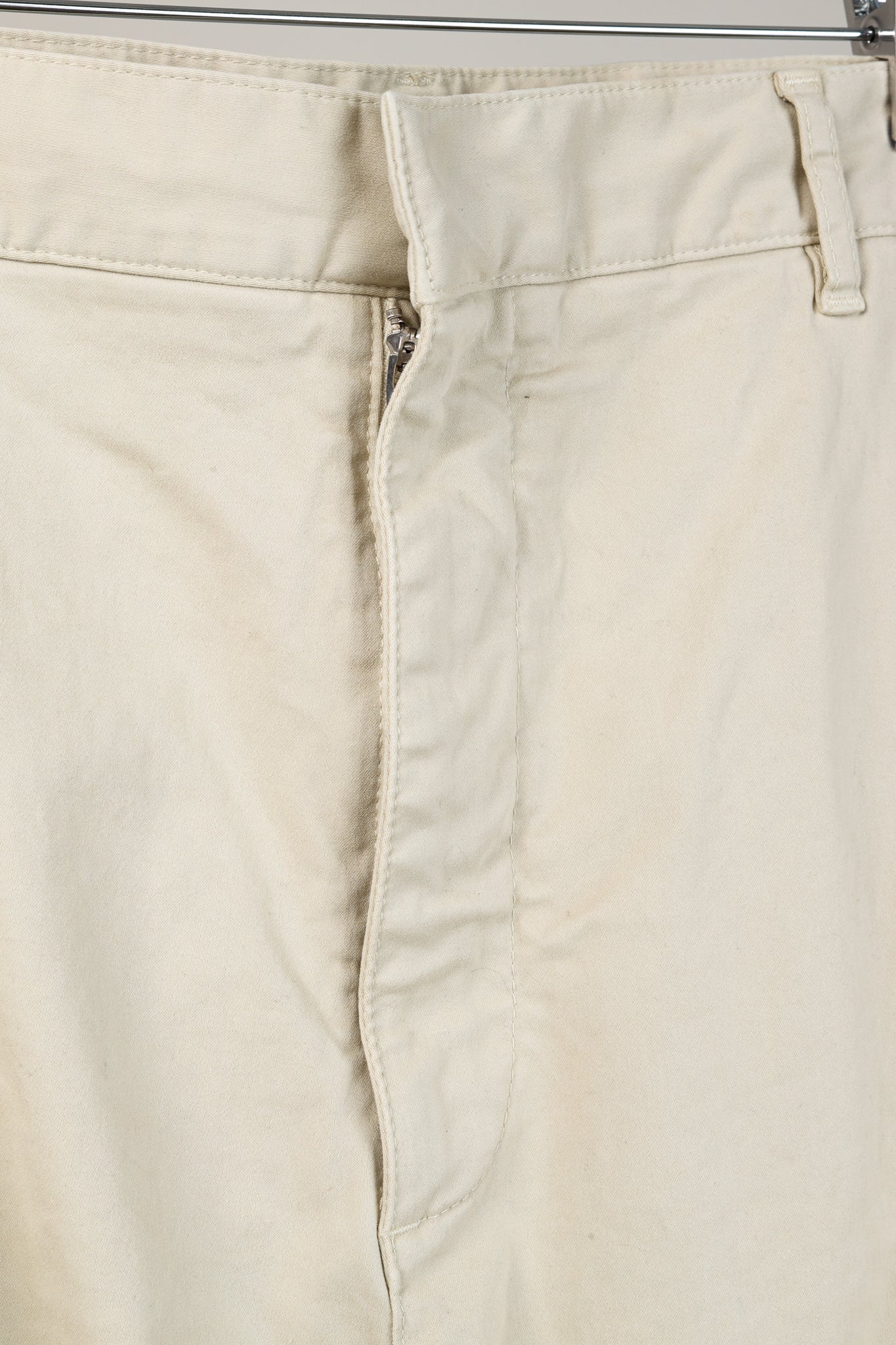 Moncler Light Beige Wide-Leg Stretch-Cotton Cargo Trousers