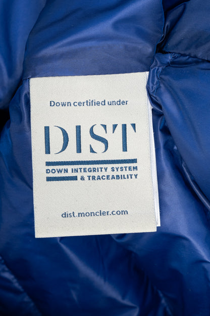 Moncler Longue Saison Agay Blue Quilted-Nylon Puffer Jacket