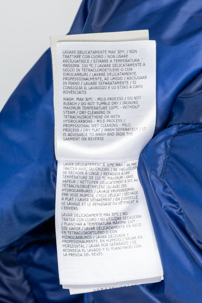 Moncler Longue Saison Agay Blue Quilted-Nylon Puffer Jacket