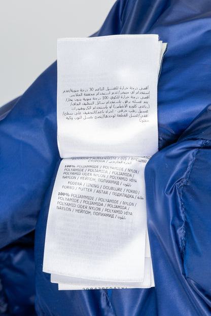 Moncler Longue Saison Agay Blue Quilted-Nylon Puffer Jacket